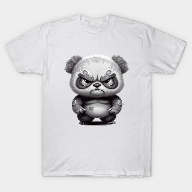 Panda Cute Adorable Humorous Illustration T-Shirt by Cubebox